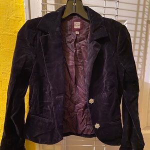 Old Navy velvet navy blue blazer